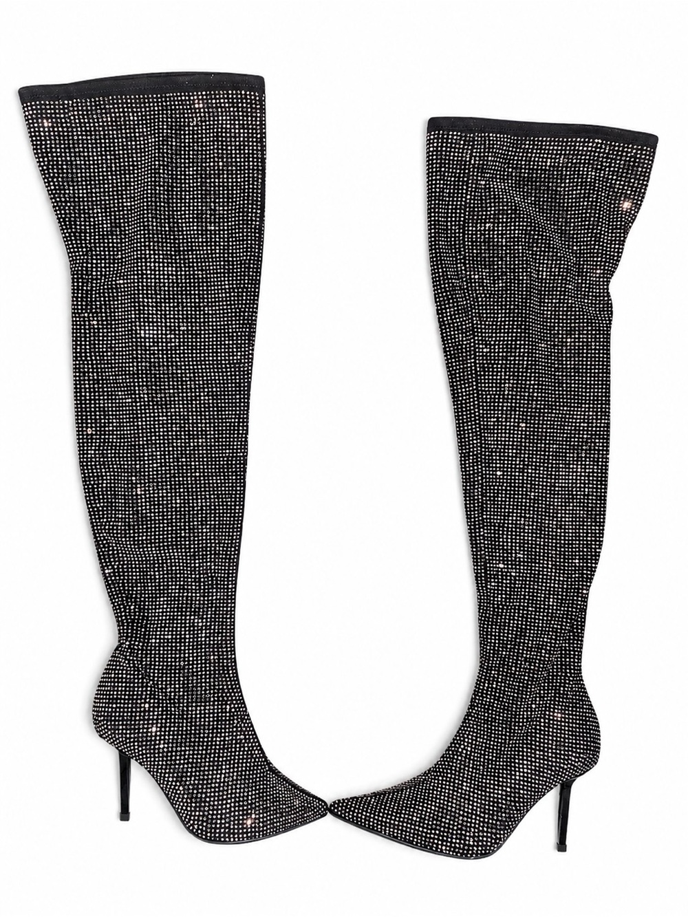 AQ Nicki Rhinestone 25” Over the Knee Stiletto Boots Women’s 7.5M